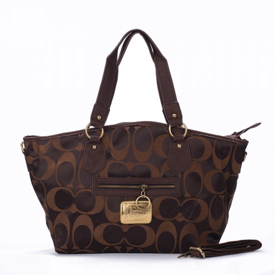 Coach Legacy In Signature Jacquard Medium Coffee Totes EWI - Click Image to Close